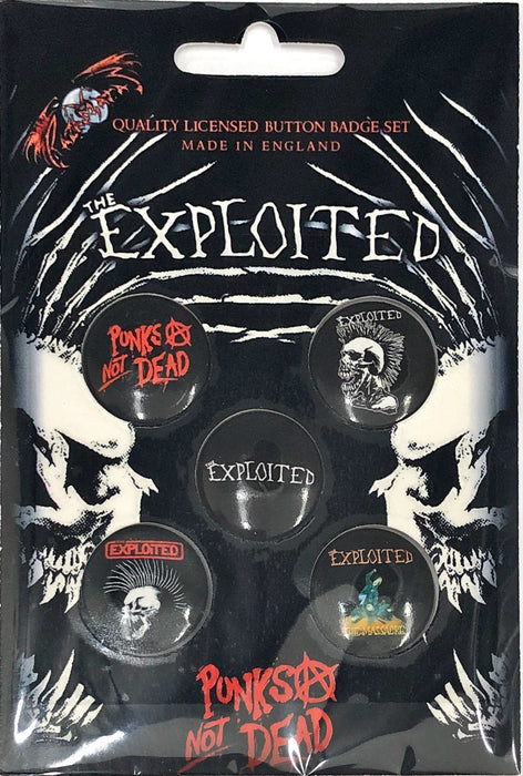 The Exploited - Punks Not Dead (Button Badge Set)