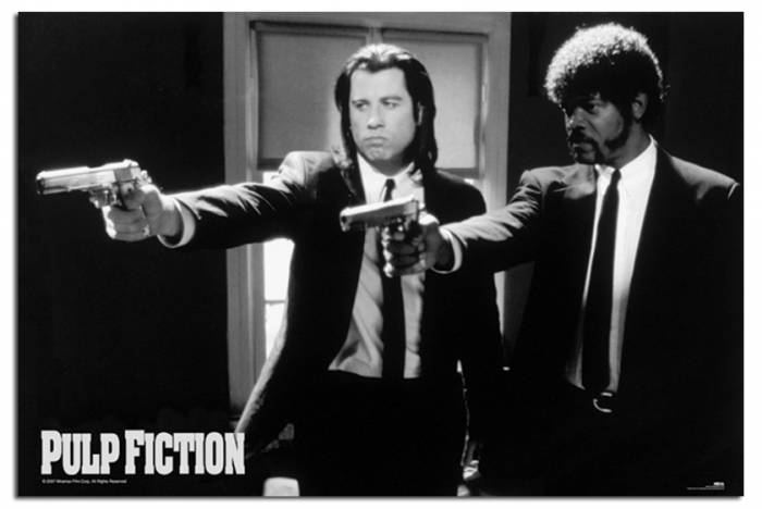 Pulp Fiction - B & W Guns (Poster)