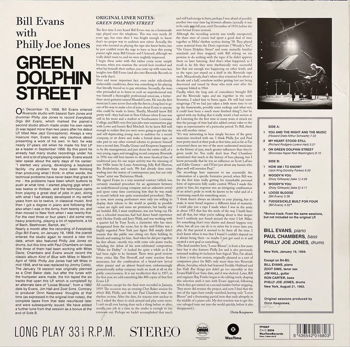 Bill Evans With Philly Joe Jones - Green Dolphin Street (Vinyl LP)