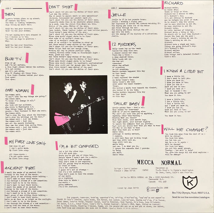 Mecca Normal - Calico Kills The Cat (Vinyl LP)