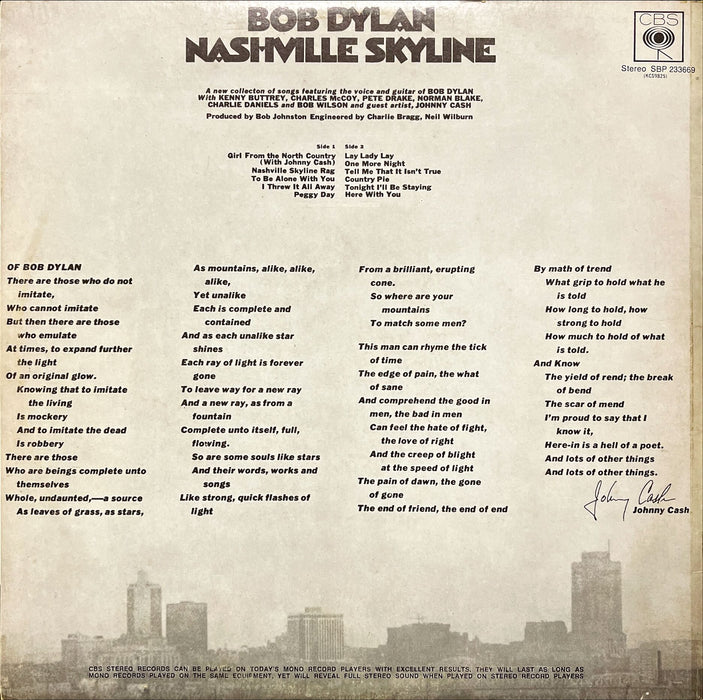 Bob Dylan - Nashville Skyline (Vinyl LP)