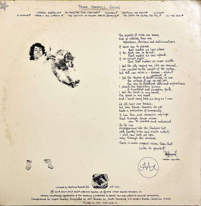 Peter Hammill ‎- Vision (Vinyl LP)