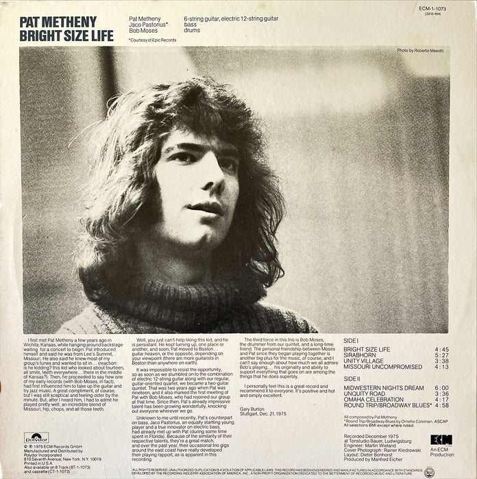 Pat Metheny - Bright Size Life (Vinyl LP)
