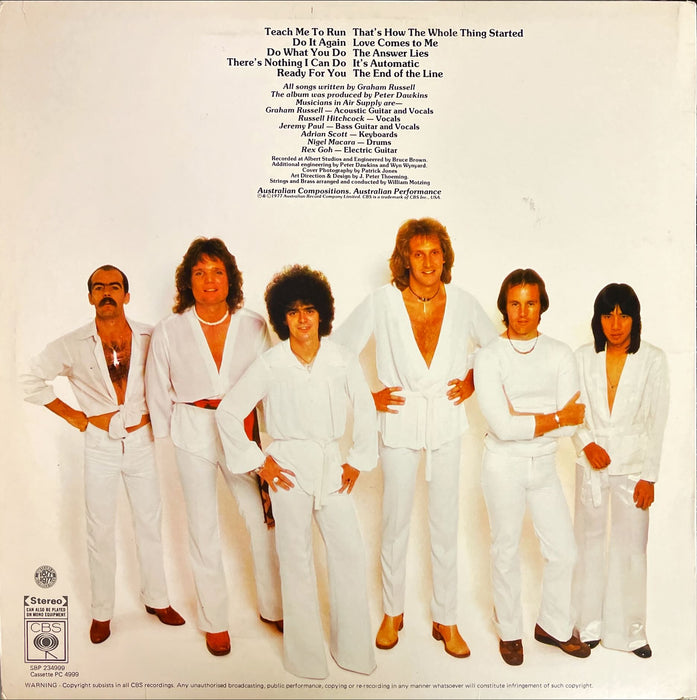 Air Supply - The Whole Thing's Started (Vinyl LP)