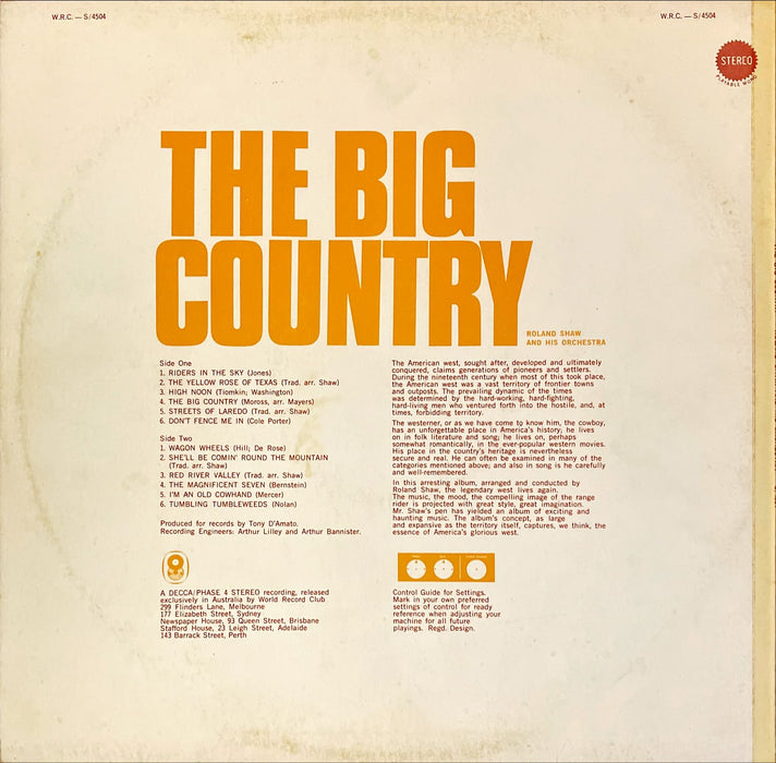 The Roland Shaw Orchestra - The Big Country (Vinyl LP)