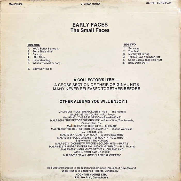 Small Faces - Early Faces-A Selection Of Original Hits By The Small Faces (Vinyl LP)
