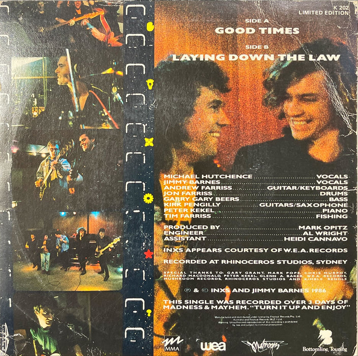 INXS And Jimmy Barnes - Good Times (7" Vinyl)
