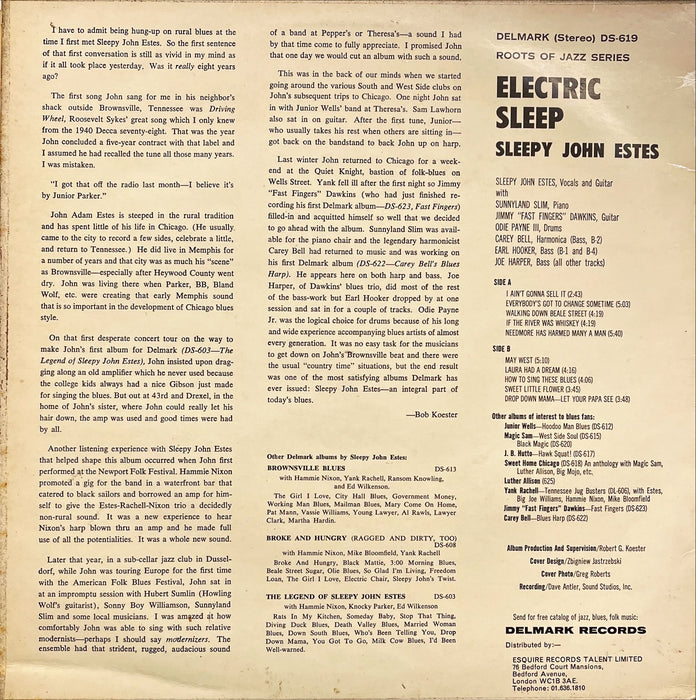 Sleepy John Estes - Electric Sleep (Vinyl LP)