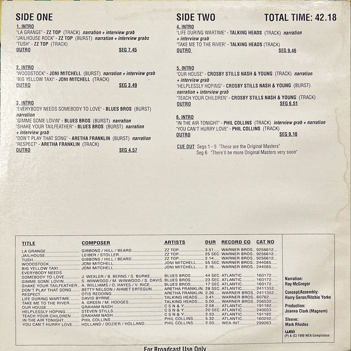 Various ‎- Original Masters Radio Series 2 (Vinyl LP)