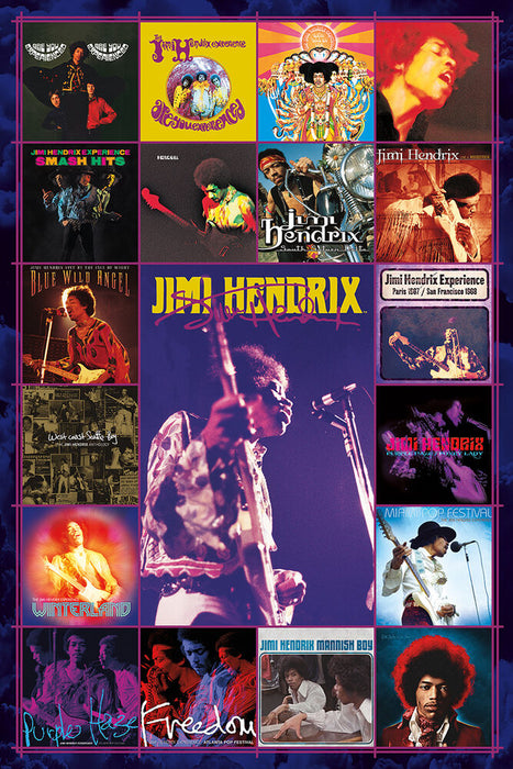 Jimi Hendrix - Album Covers Collage (Poster)