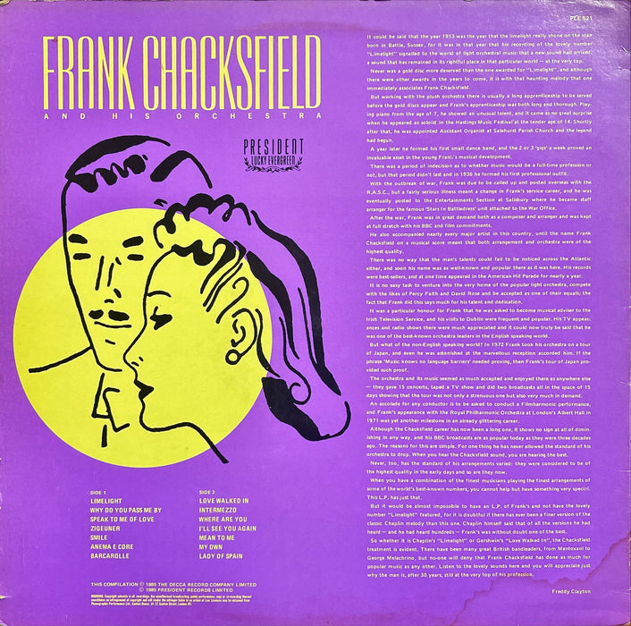 Frank Chacksfield & His Orchestra - Limelight & Other Favourites (Vinyl LP)