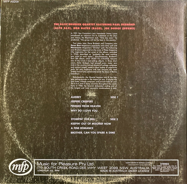 The Dave Brubeck Quartet - The Dave Brubeck Quartet (Vinyl LP)