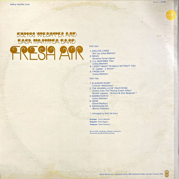 Julius Wechter And Baja Marimba Band - Fresh Air (Vinyl LP)