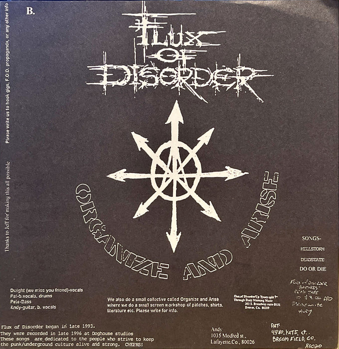 VOMITU̇Ṡ / Flux Of Disorder - VOMITU̇Ṡ / Flux Of Disorder (7" Vinyl)
