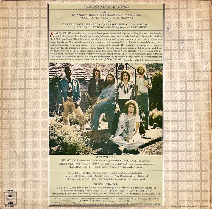 Wet Willie - Manorisms (Vinyl LP)