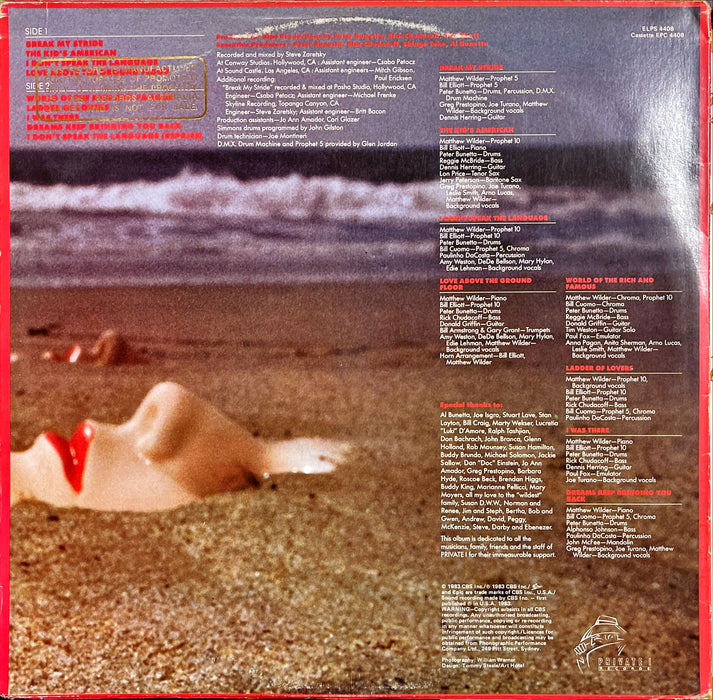 Matthew Wilder - I Don't Speak The Language (Vinyl LP)