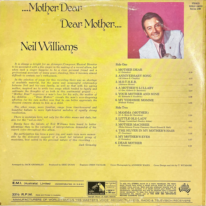 Neil Williams - Mother Dear - Dear Mother (Vinyl LP)
