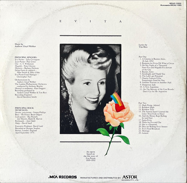 Andrew Lloyd Webber And Tim Rice - Evita (Vinyl 2LP)[Gatefold]