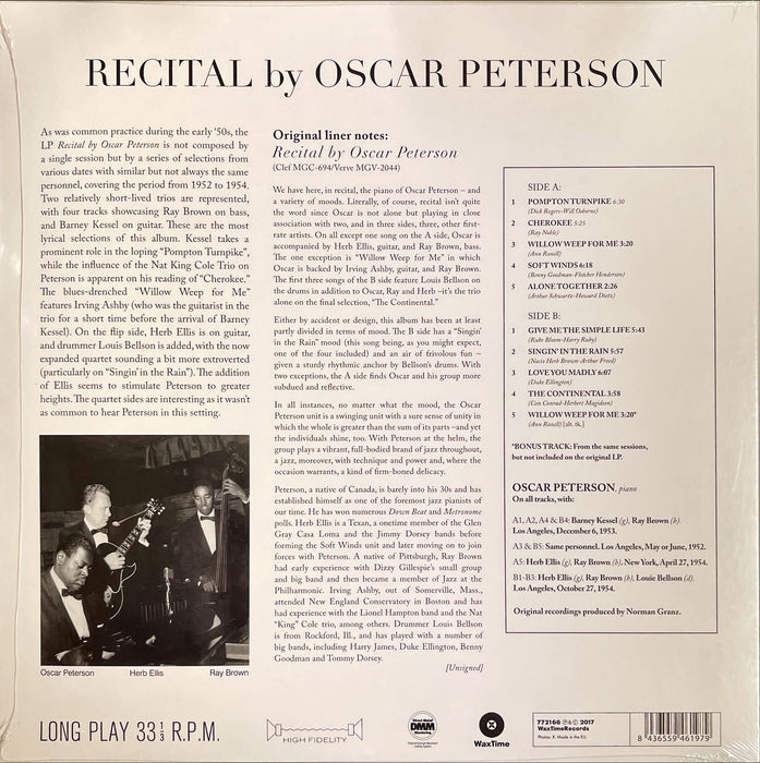 Oscar Peterson - Recital (Vinyl LP)