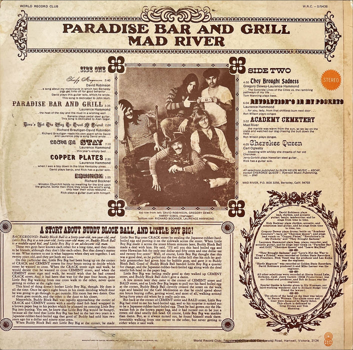 Mad River - Paradise Bar And Grill (Vinyl LP)