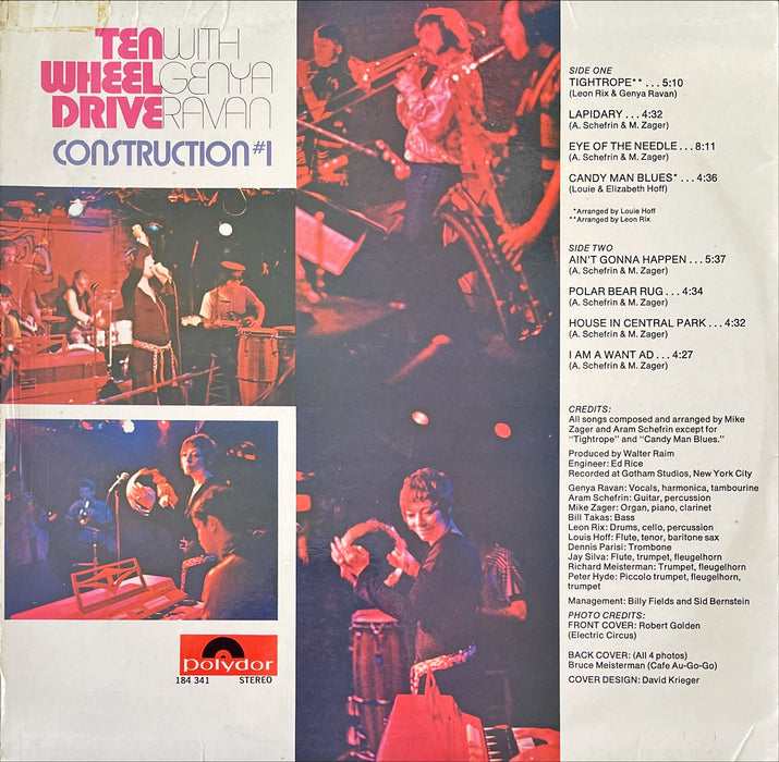 Ten Wheel Drive With Genya Ravan - Construction #1 (Vinyl LP)