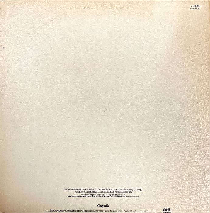 Midge Ure - Answers To Nothing (Vinyl LP)