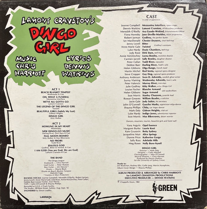 Chris Harriott, Dennis Watkins - Original Cast - Lamont Cranston's Dingo Girl (Vinyl LP)