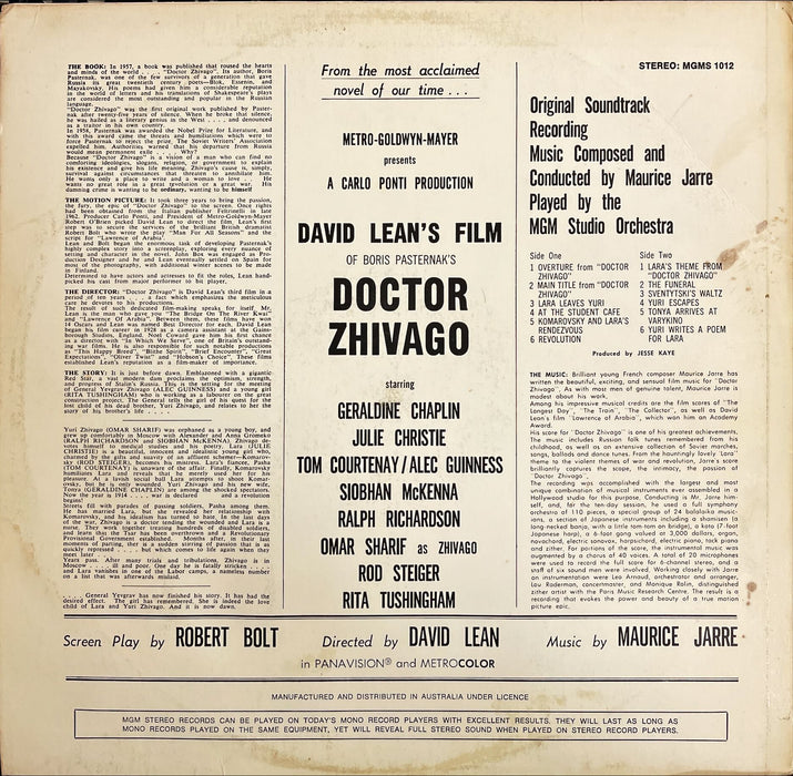 Maurice Jarre - Doctor Zhivago (The Original Sound Track Album)(Vinyl LP)