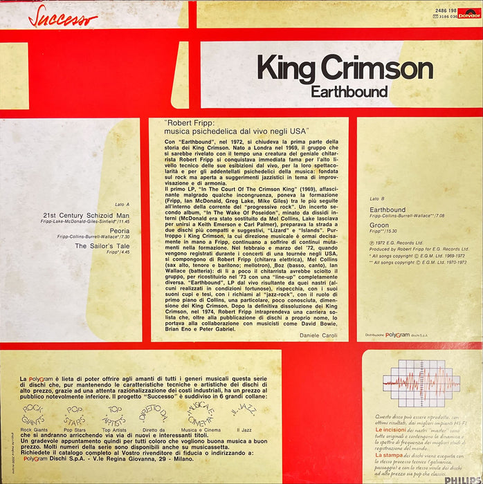 King Crimson - Earthbound (Vinyl LP)