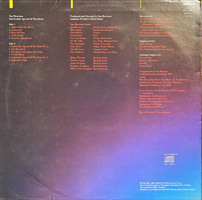 Van Morrison - Inarticulate Speech Of The Heart (Vinyl LP)