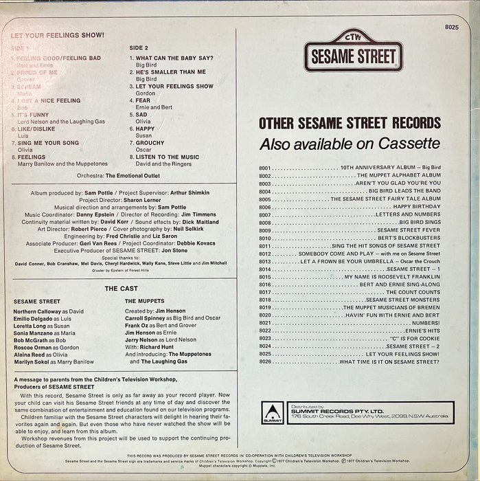 Sesame Street - Let Your Feelings Show! (Vinyl LP)
