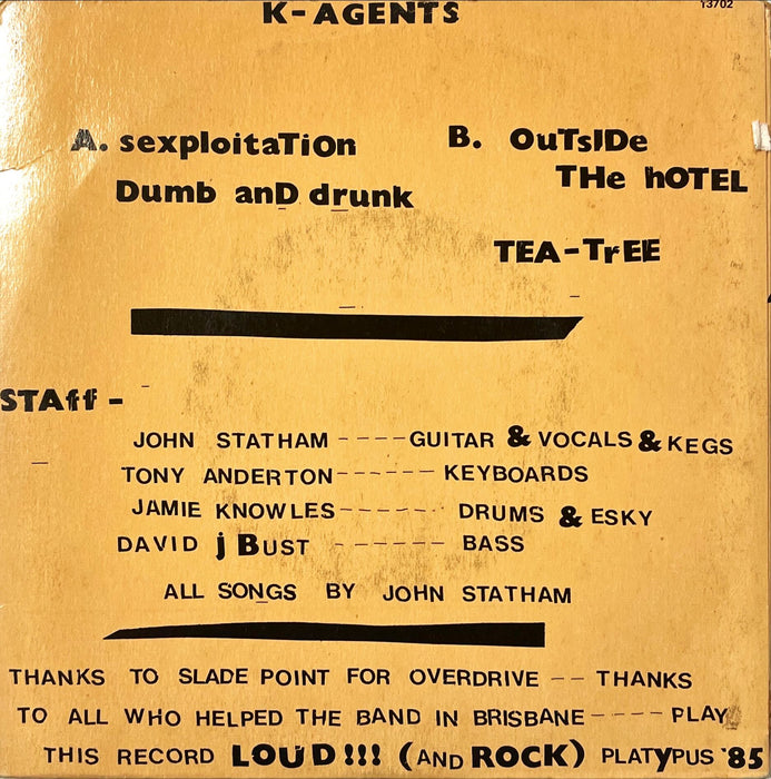 K-Agents - Outside The Hotel (7" Vinyl)