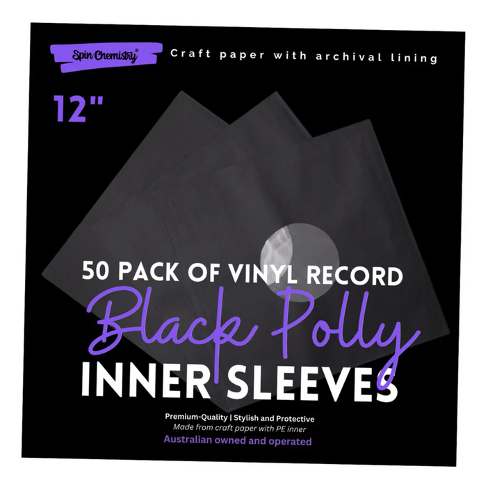 (50 Pack) 12" Craft Paper Record Inner Sleeves with Archival Poly Inner Lining