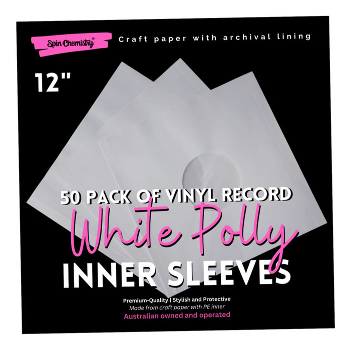 (50 Pack) 12" Craft Paper Record Inner Sleeves with Archival Poly Inner Lining