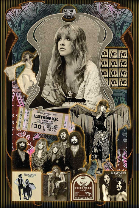 Fleetwood Mac - Stevie Nicks Collage (Poster)