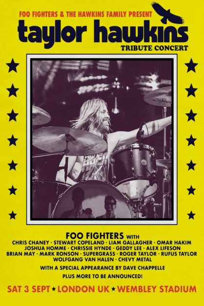 Foo Fighters - Taylor Hawkins Tribute Concert (Poster)