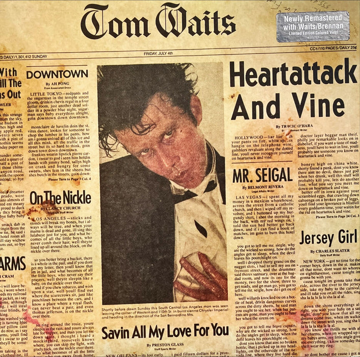 Tom Waits ‎- Heartattack And Vine (Vinyl LP)