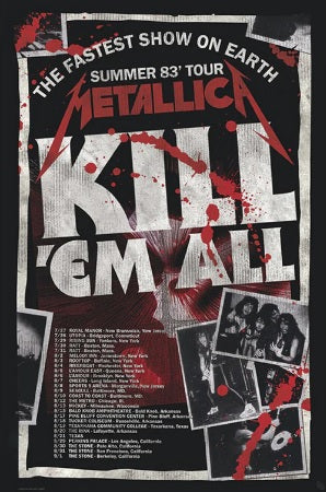Metallica - Kill ‘Em All 1983 Tour (Poster)
