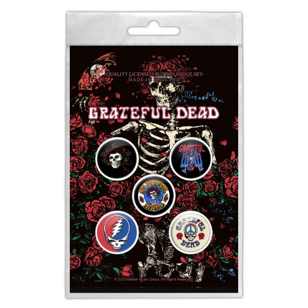 Grateful Dead - Skeleton & Rose (Button Badge Set)