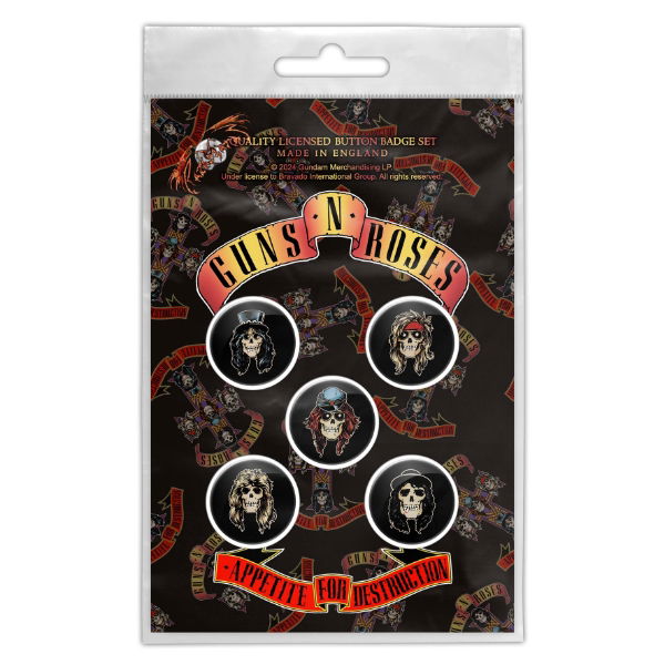 Guns N Roses - Appetite For Destruction (Button Badge Set)