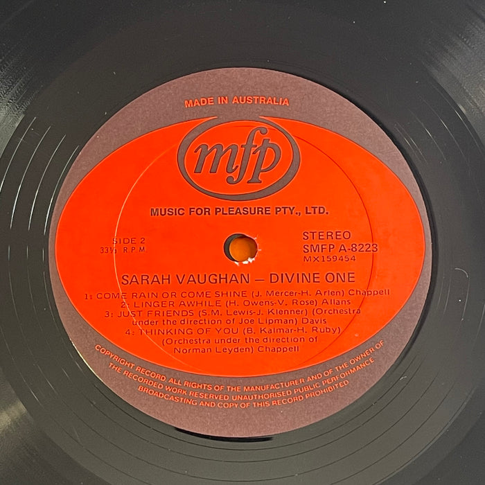 Sarah Vaughan - The Divine One (Vinyl LP)