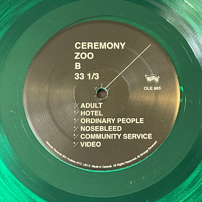 Ceremony - Zoo (Vinyl LP)