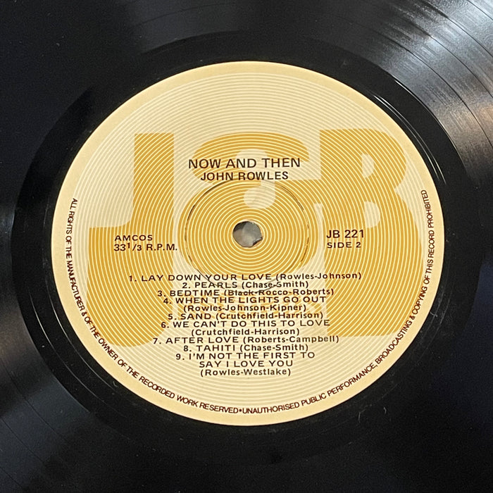 John Rowles - Now & Then (Vinyl LP)