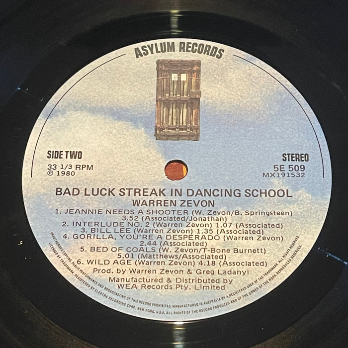 Warren Zevon - Bad Luck Streak In Dancing School (Vinyl LP)