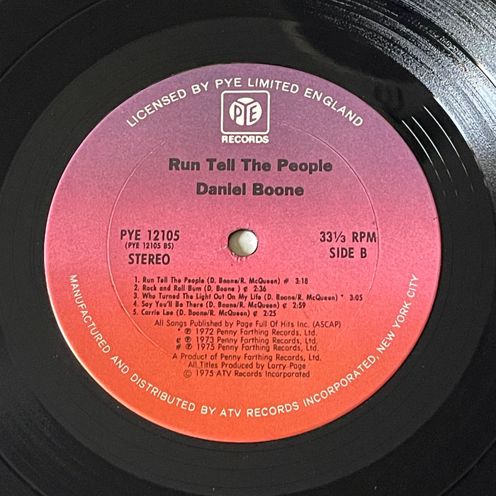 Daniel Boone - Run Tell The People (Vinyl LP)
