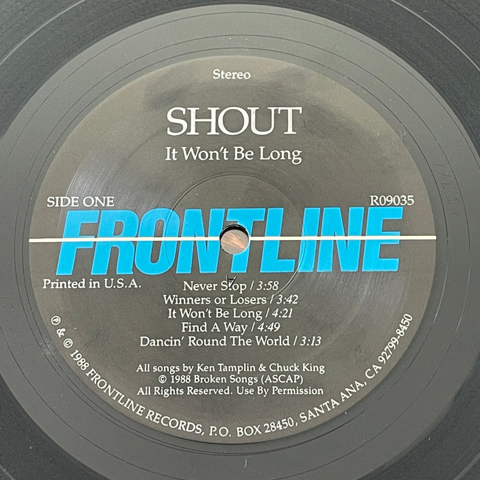 Shout - It Won't Be Long (Vinyl LP)