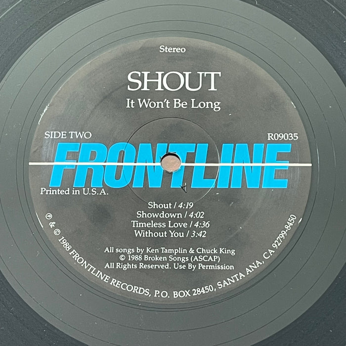 Shout - It Won't Be Long (Vinyl LP)