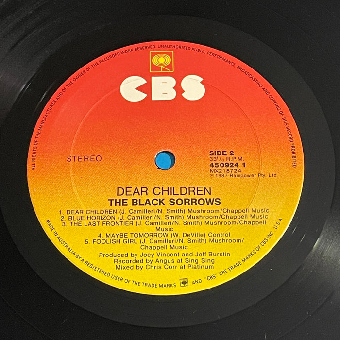 The Black Sorrows - Dear Children (Vinyl LP)