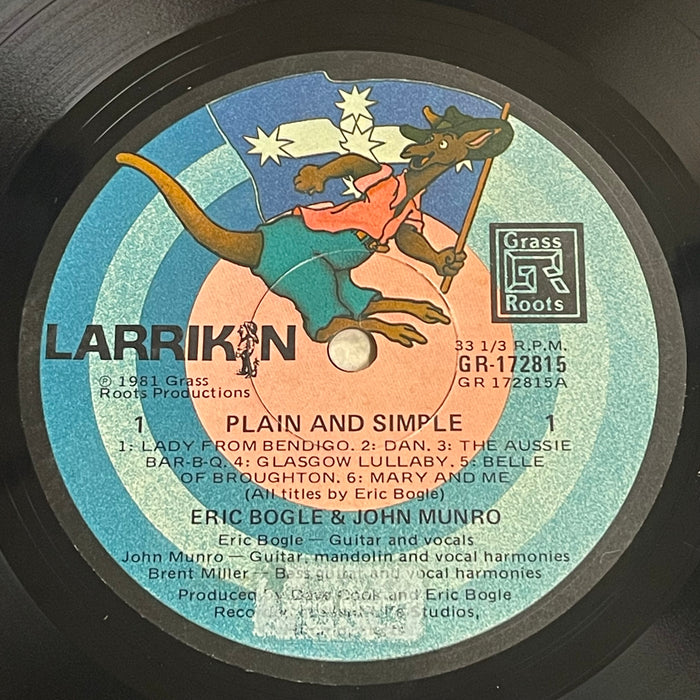 Eric Bogle & John Munro - Plain And Simple (Vinyl LP)