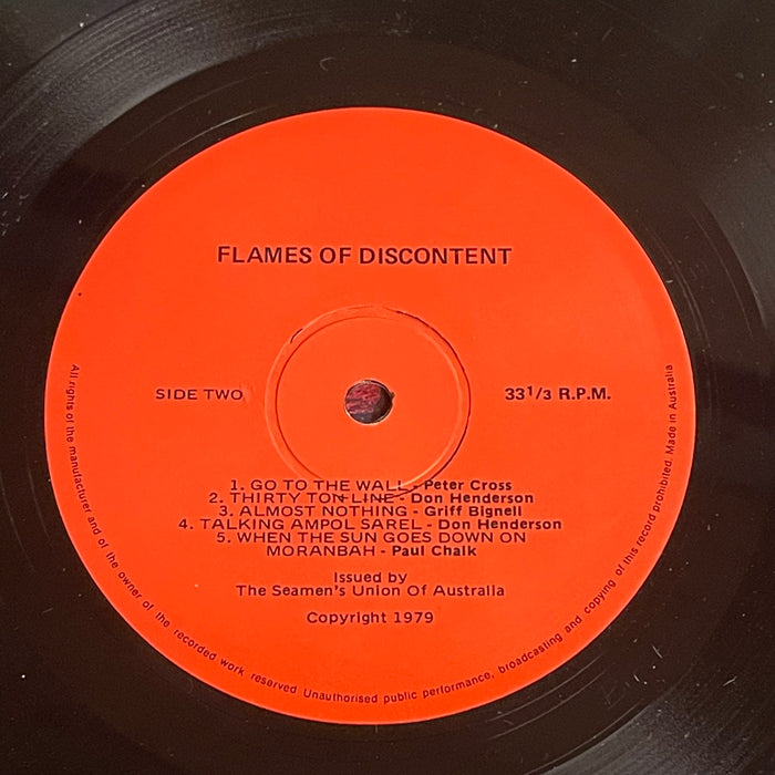 The Seamen's Union Of Australia - Flames Of Discontent (Vinyl LP)